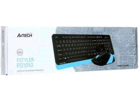 Клавиатура+мышь A4Tech Fstyler FG1010 черный/синий (FG1010 BLUE)